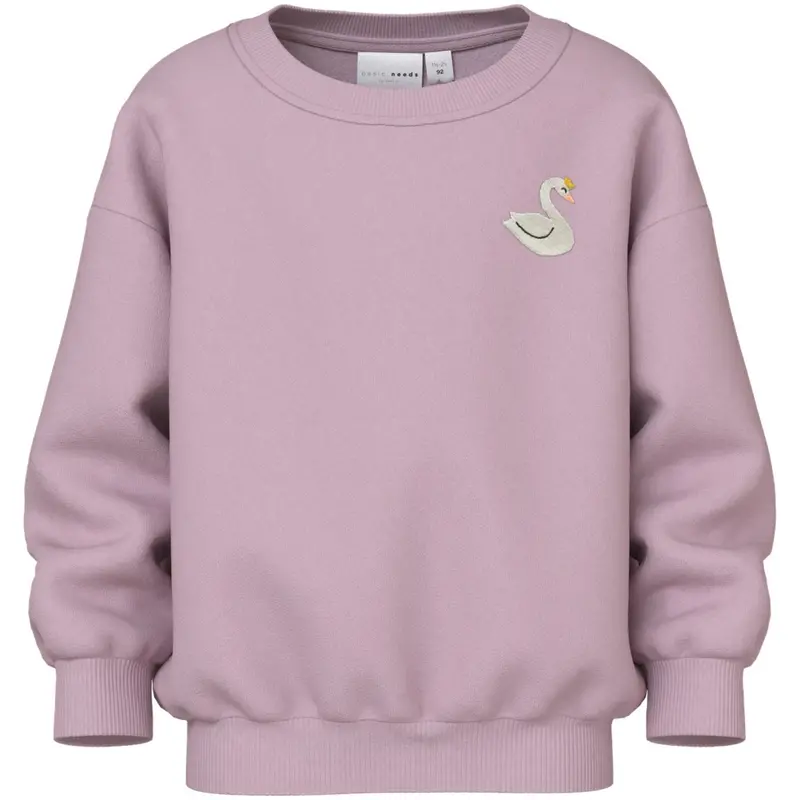 Name It Dawn Pink Swan Nmfvallene Ls Rlx Sweat Bru 1