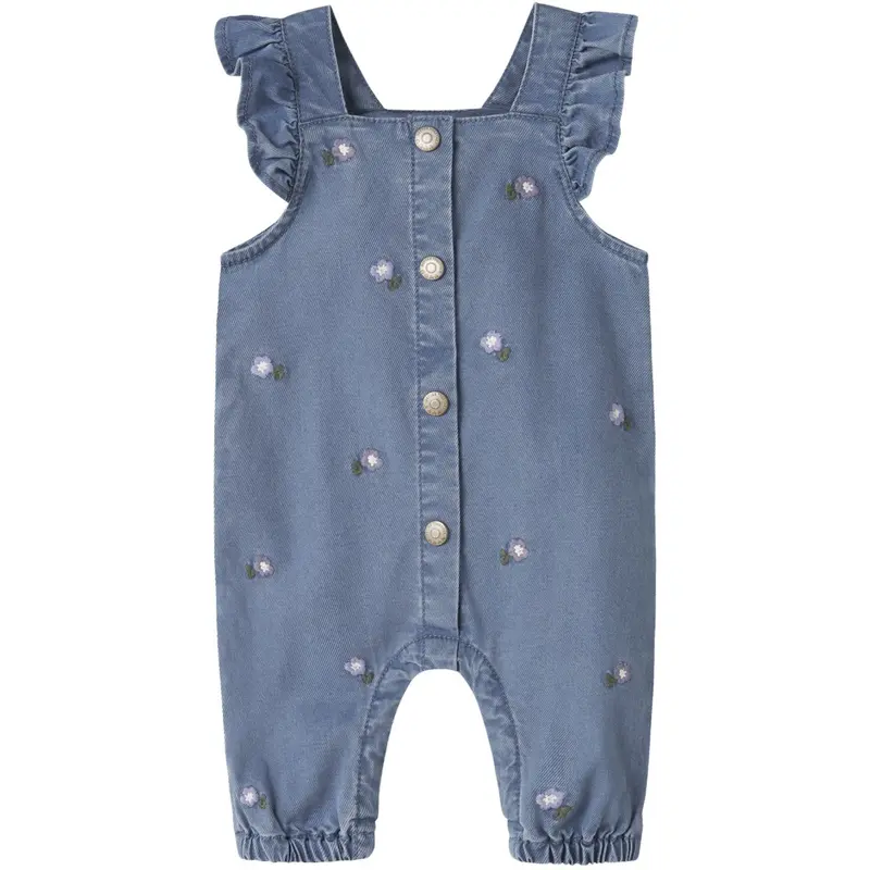Name It Denim Blue Flower Emb Nbfsage Dnm Overall 3606-Yb 1