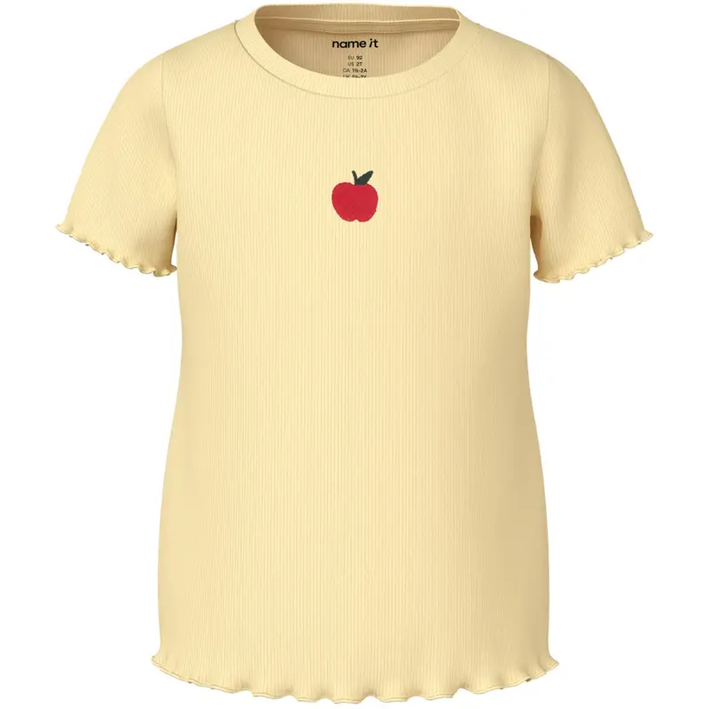 Name It Double Cream Apples Embroidery Nmfvivemma Ss Slim Top 1