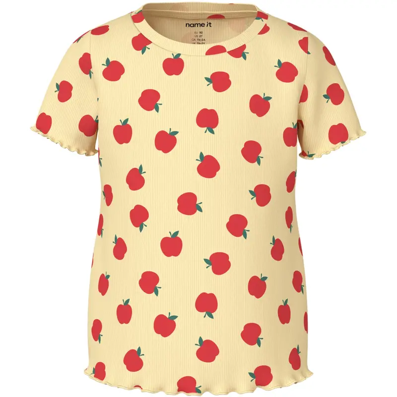 Name It Double Cream Apples Nmfvemma Aop Ss Slim Top 1