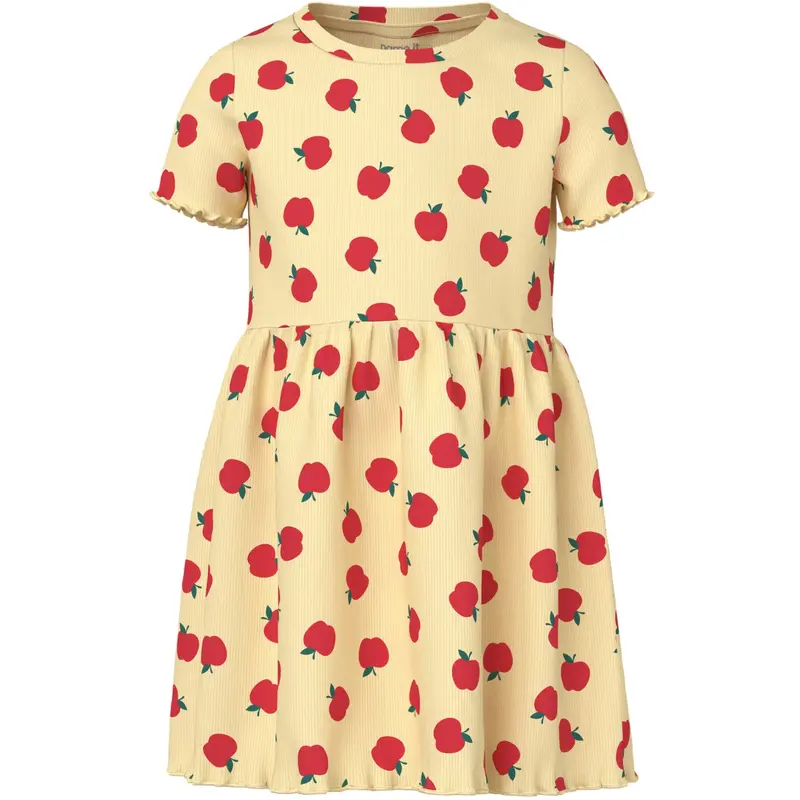 Name It Double Cream Apples Nmfvemma Ss Aop Dress 1