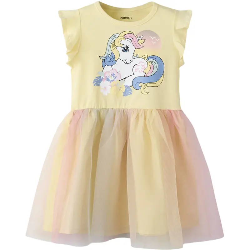 Name It Double Cream Nmfadaja Mlp Ss Tulle Dress Cplg 1