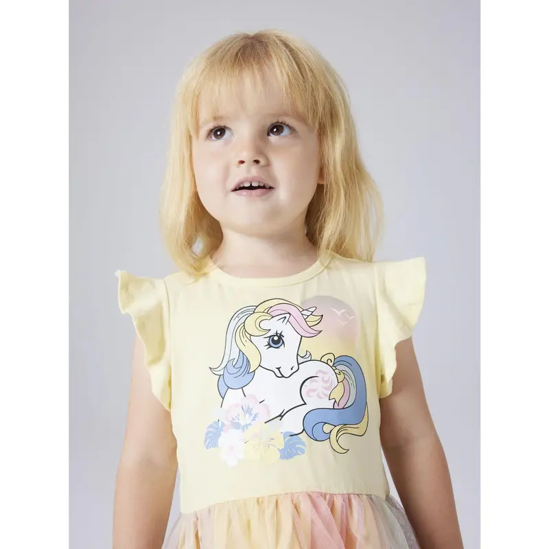 Name It Double Cream Nmfadaja Mlp Ss Tulle Dress Cplg 3
