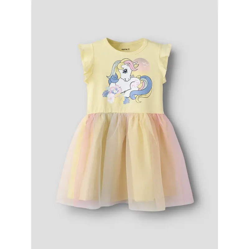 Name It Double Cream Nmfadaja Mlp Ss Tulle Dress Cplg 5