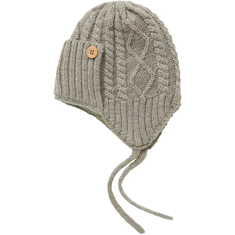 Name It Dried Sage Nbmwrilla Button Wool Knit Hat 1