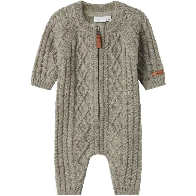 Name It Dried Sage Nbmwrilla Wool Ls Knit Suit 1