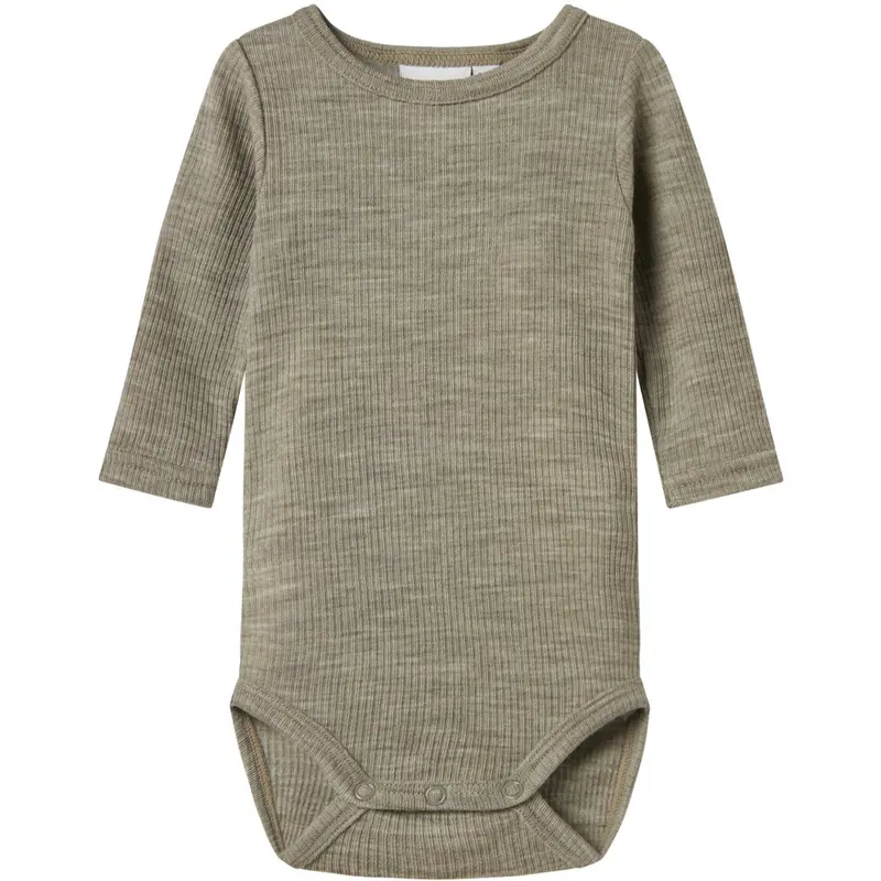 Name It Dried Sage Nbnwax Wool Rib Ls Body Noos 1