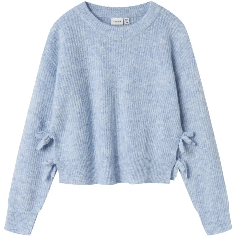 Name It Dusty Blue Linnea Loose Short Knit 1