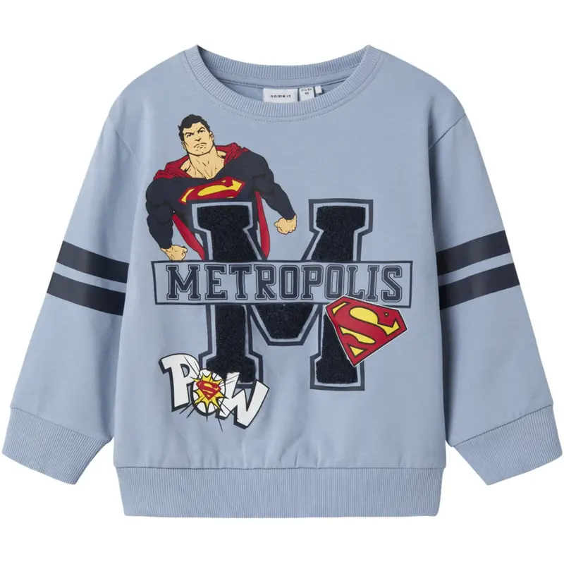 Name It Dusty Blue Nmmjasp Superman Nreg Sweat Unb Wab 1