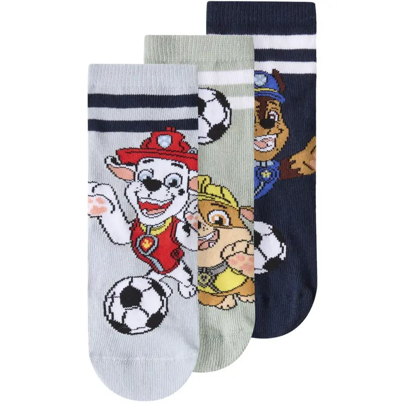 Name It Dusty Blue Nmmjonathan Paw 3P Socks Cplg 1