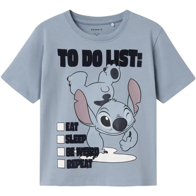 Name It Dusty Blue Nmmjudd Stitch Nreg Ss Top Wdi 1