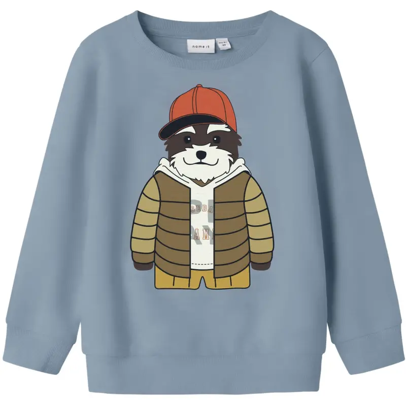 Name It Dusty Blue Nmmkamden Ls Sweat Unb 1