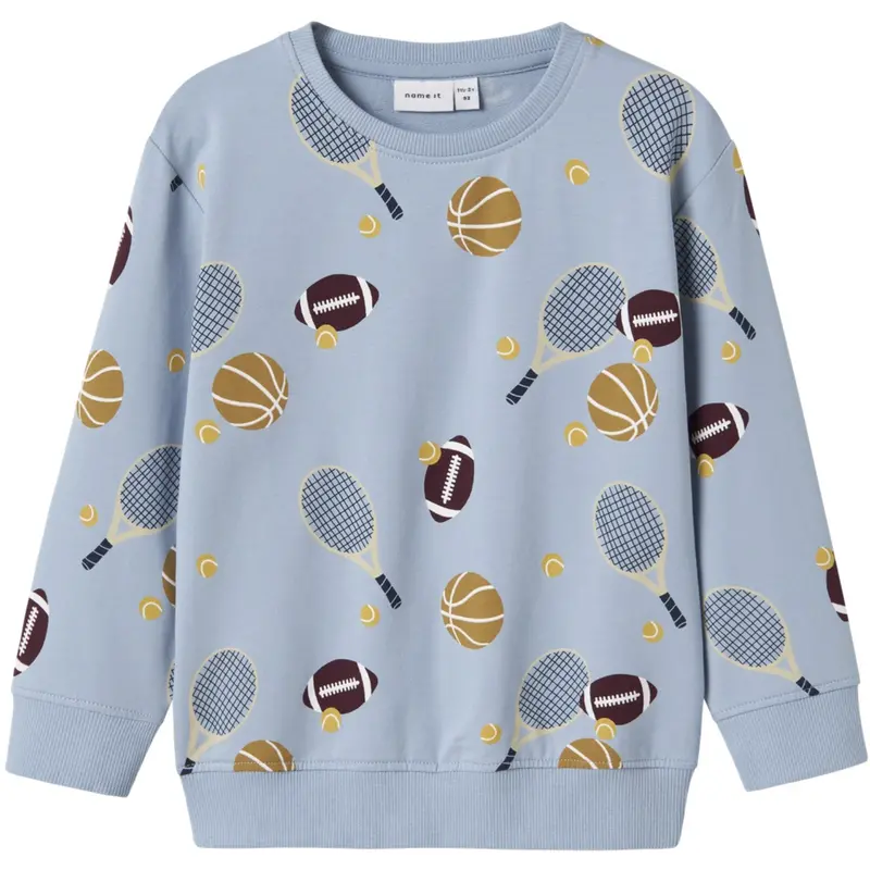 Name It Dusty Blue Nmmkeaton Ls Nreg Sweat Unb 1