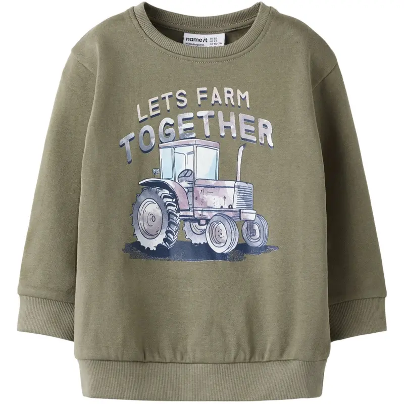 Name It Dusty Olive Nmmnash Ls Nreg Swe Bru 1