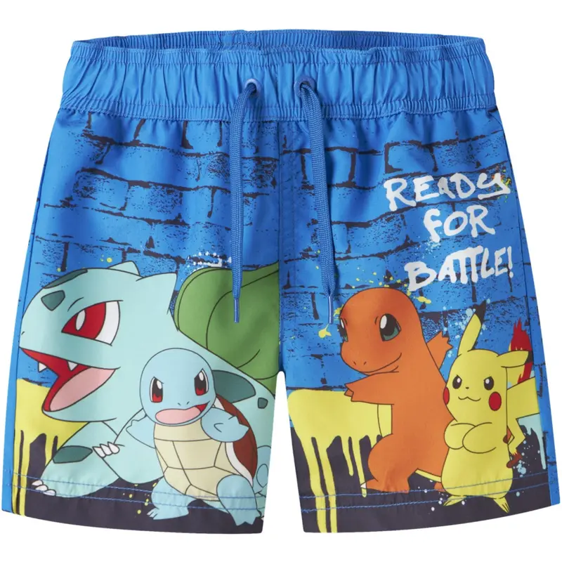 Name It Electric Blue Lemonade Nmmmeer Pokemon Long Swimshorts Sky 1