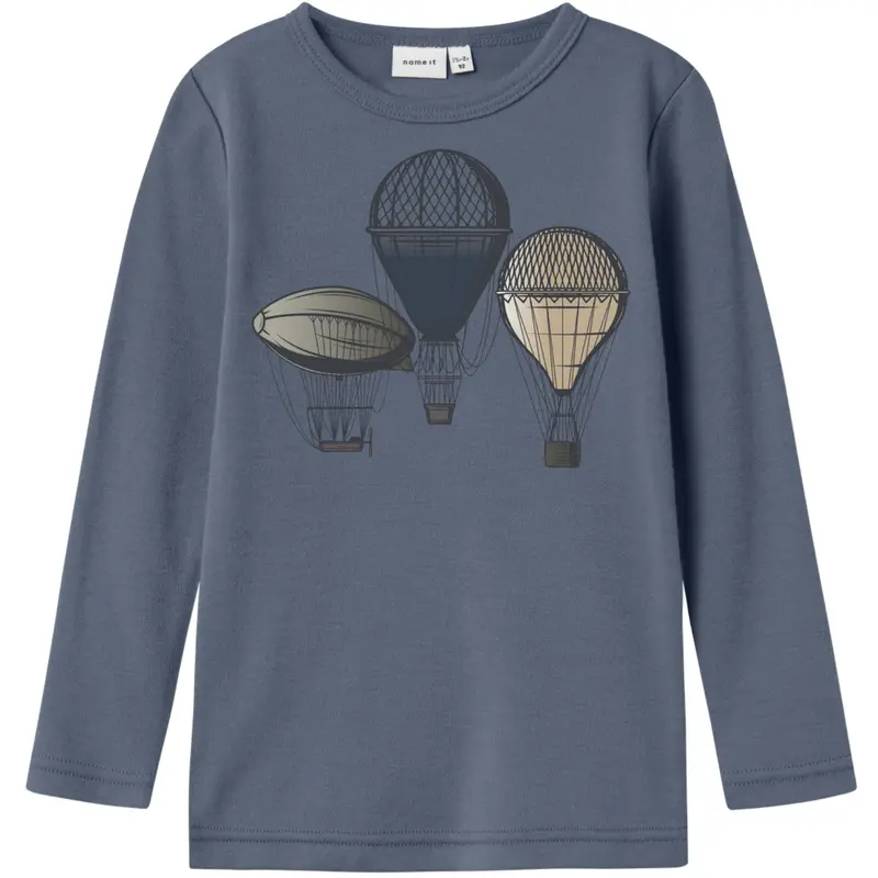 Name It Folkstone Gray Air Balloon Nmmwillitus Wool Ls Top 1