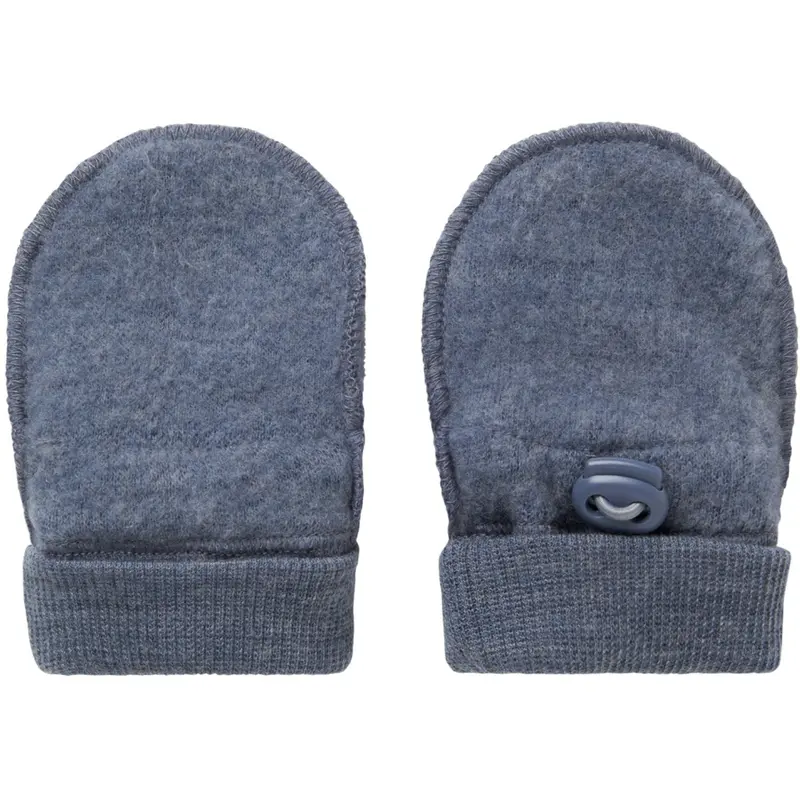 Name It Folkstone Gray Nbmwmino Wool Bru Mittens Wo/Thumb 1