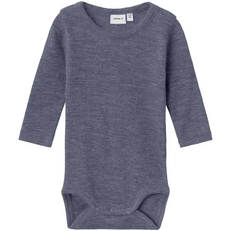 Name It Folkstone Gray Nbmwossa Wo/Si Rib Ls Body 1