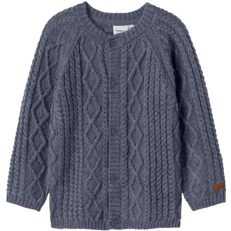 Name It Folkstone Gray Nmmwrilla Wool Ls Knit Card 1