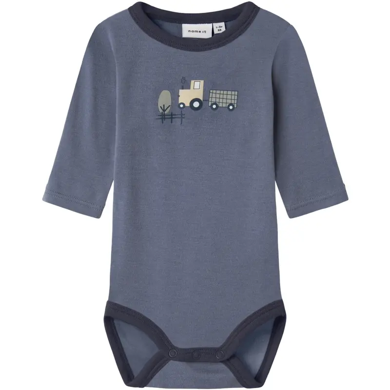 Name It Folkstone Gray Tractor Nbmwillit Wool Ls Body 1