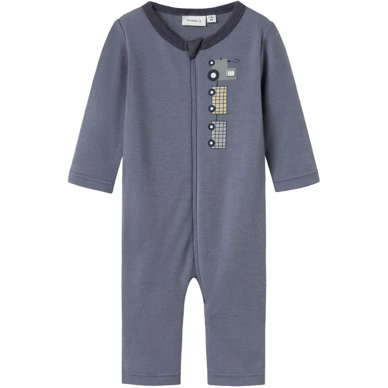 Name It Folkstone Gray Tractor Nbmwillit Wool Ls Suit 1