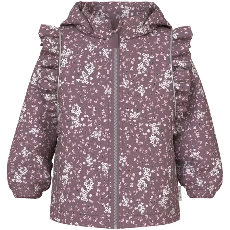 Name It Grape Shake Floral Dream Nmfalfa08 Softshell Jacket Frill Aop Fo 1