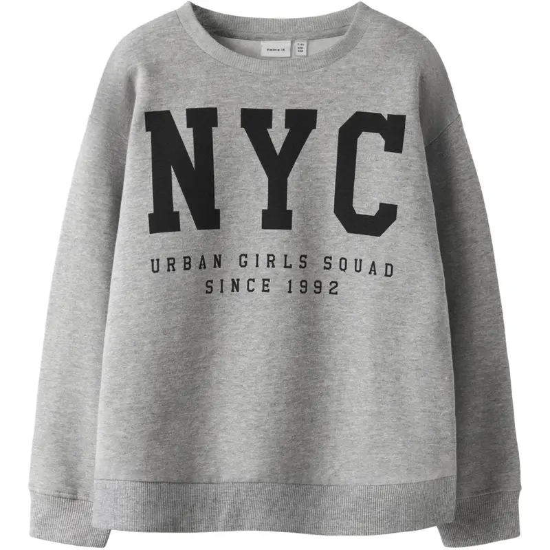 Name It Grey Melange Nkfbelisso Ls Rlx Sweat Unb 1