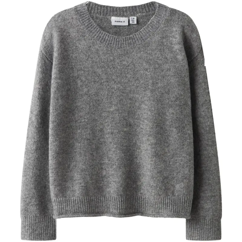 Name It Grey Melange Nkforiane Ls Knit 1