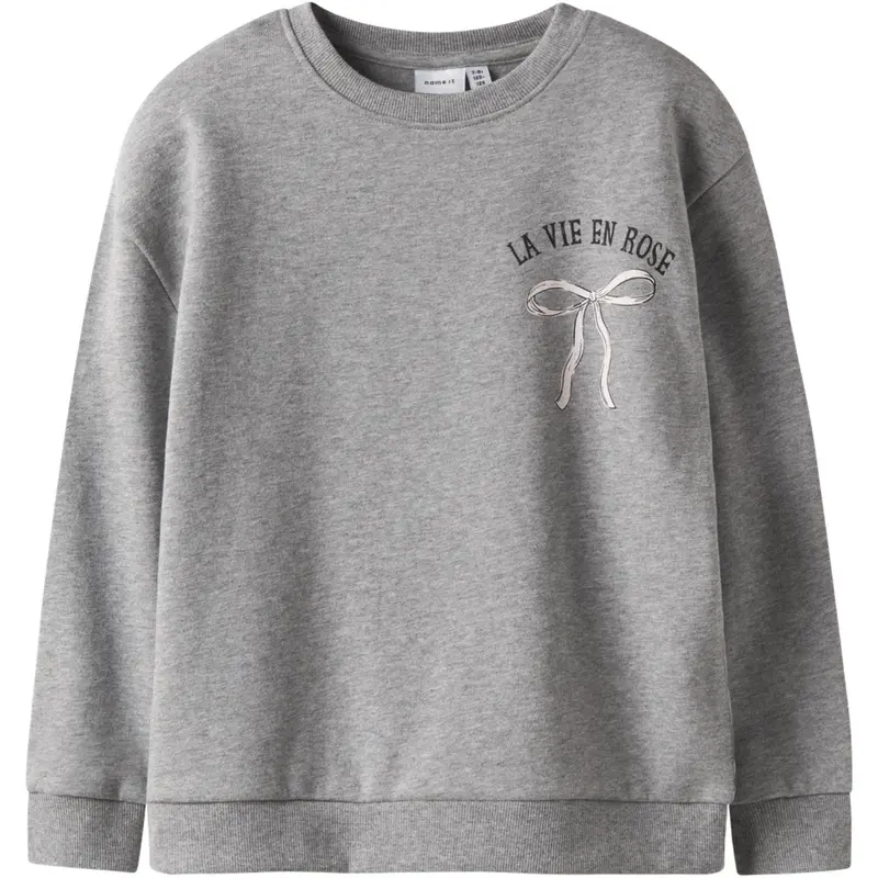 Name It Grey Melange Nkfrastin Ls Rlx Sweat Bru 1