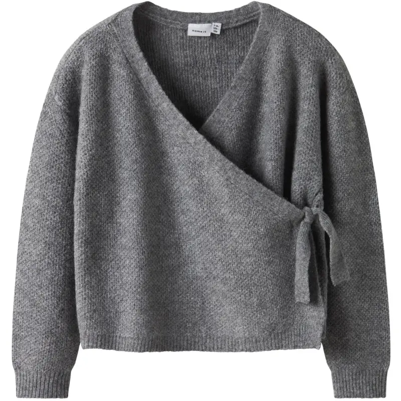 Name It Grey Melange Nkfsanie Ls Knit 1