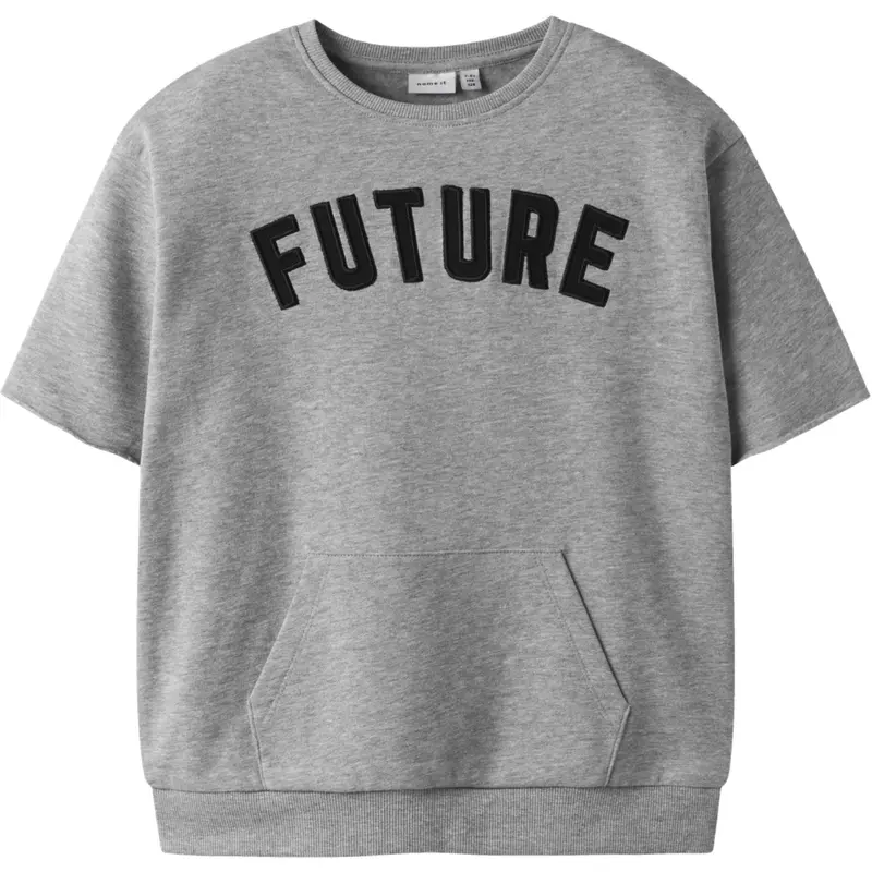 Name It Grey Melange Nkmbobby Ss Rlx Sweat Bru 1