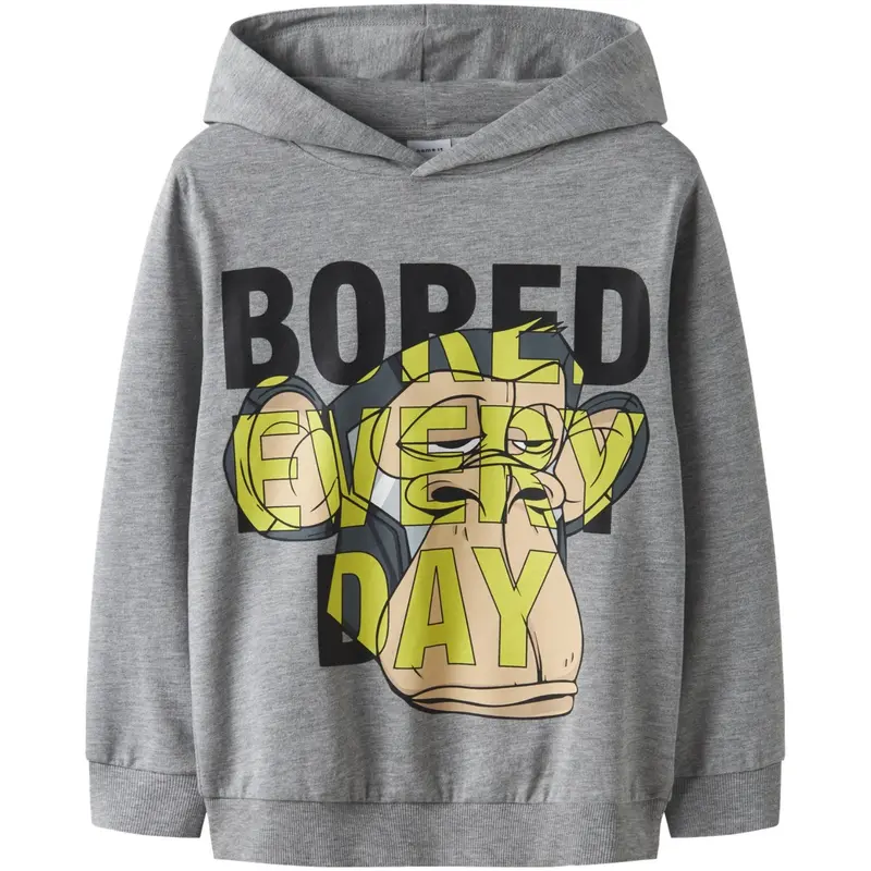 Name It Grey Melange Nkmdeep Bod Nreg Sweat Wh Bru Sky 1