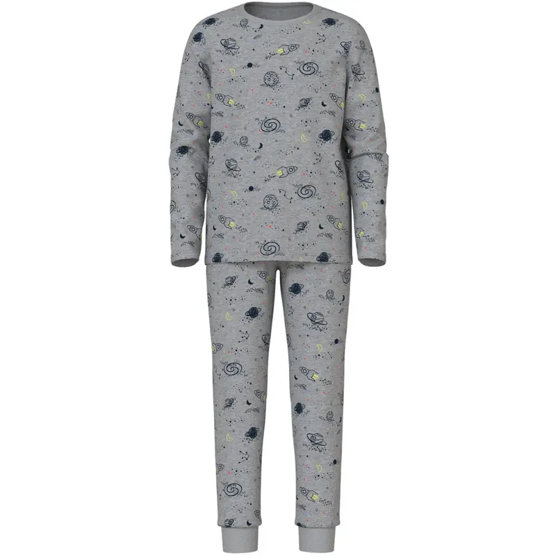 Name It Grey Melange Nkmnightset Grey Space Noos 1