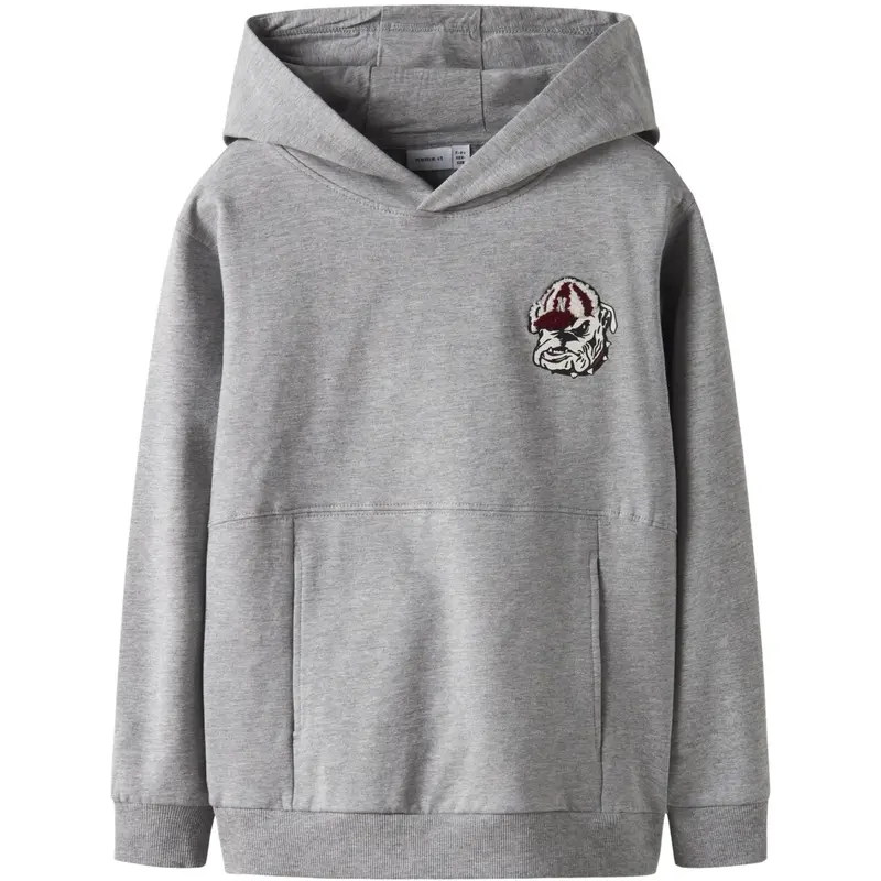 Name It Grey Melange Nkmsteven Ls Nreg Sweat Wh Bru 1