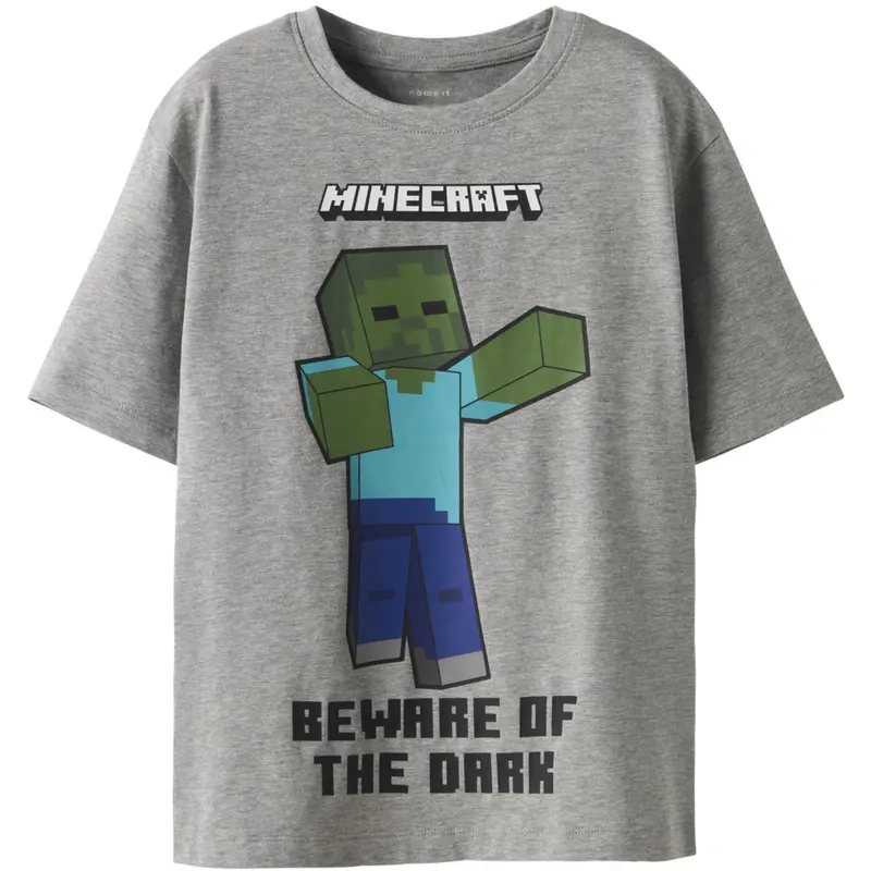 Name It Grey Melange Nkmsumba Minecraft Ss Nreg Top Box Bfu 1