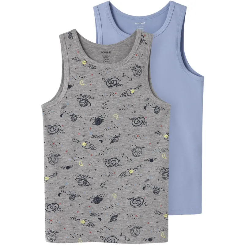 Name It Grey Melange Nkmtank Top 2P Grey Space Noos 1