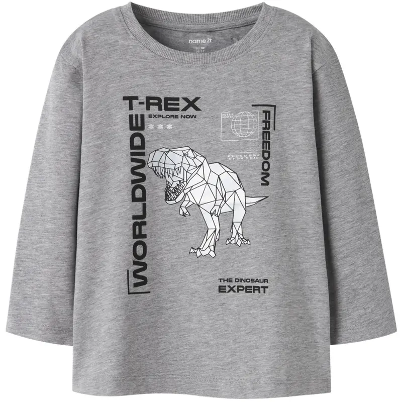 Name It Grey Melange Nmmbryso Ls Nreg Top Box 1