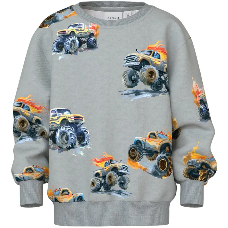 Name It Grey Melange Nmmdali Ls Nreg Sweat Unb 1