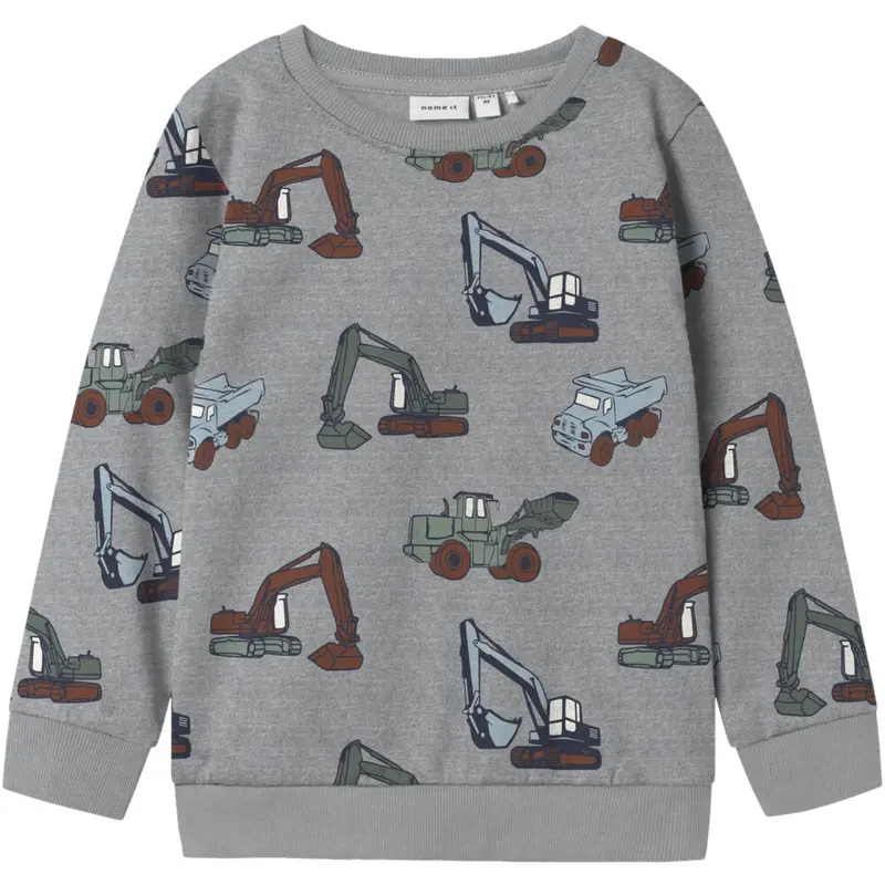Name It Grey Melange Nmmnenean Ls Swe Bru Pb 1