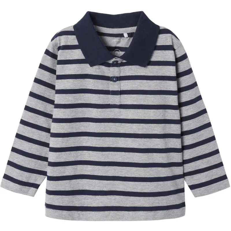 Name It Grey Melange Nmmotis Ls Nreg Polo 1