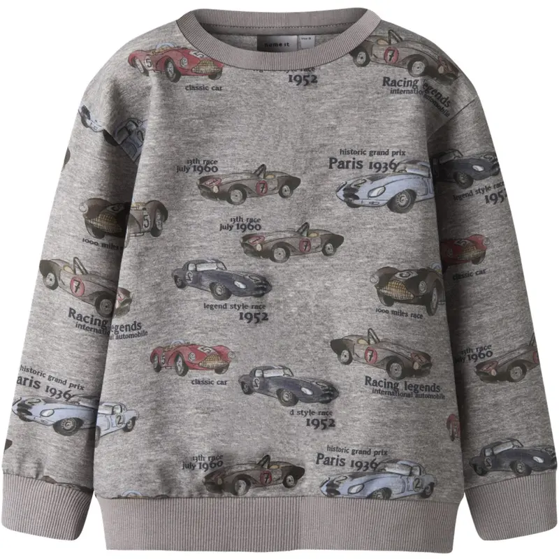 Name It Grey Melange Nmmreiner Ls Nreg Sweat Bru Box 1
