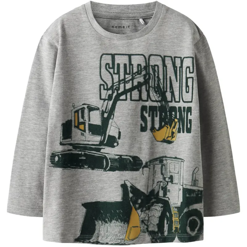 Name It Grey Melange Nmmsennet Ls Nreg Top 1