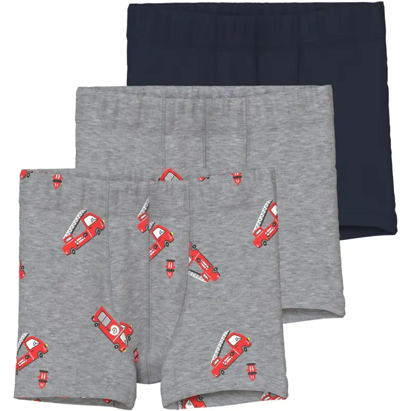 Name It Grey Melange Nmmtights 3P Grey Firetruck Noos 1