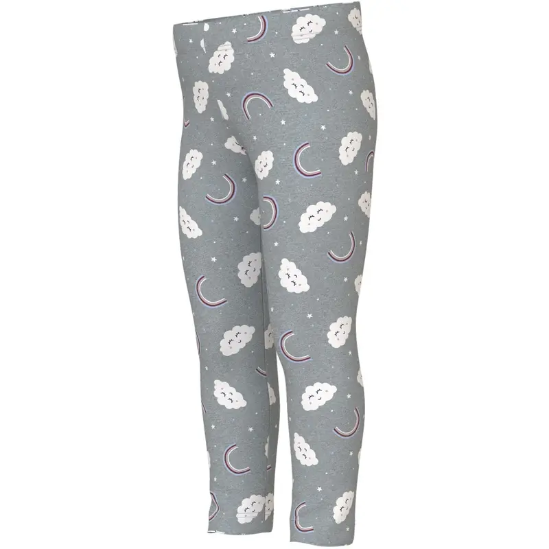 Name It Grey Melange Rainbow Clouds Nmfdavina Aop Swe Leggings Bru 2