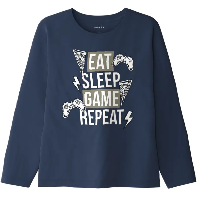 Name It Insignia Blue Eat Game Nkmvictor Ls Rlx Top 1