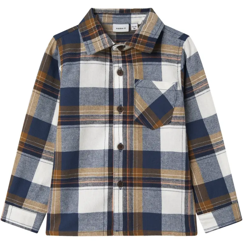 Name It Insignia Blue Nmmowenta Ls Nreg Shirt 1