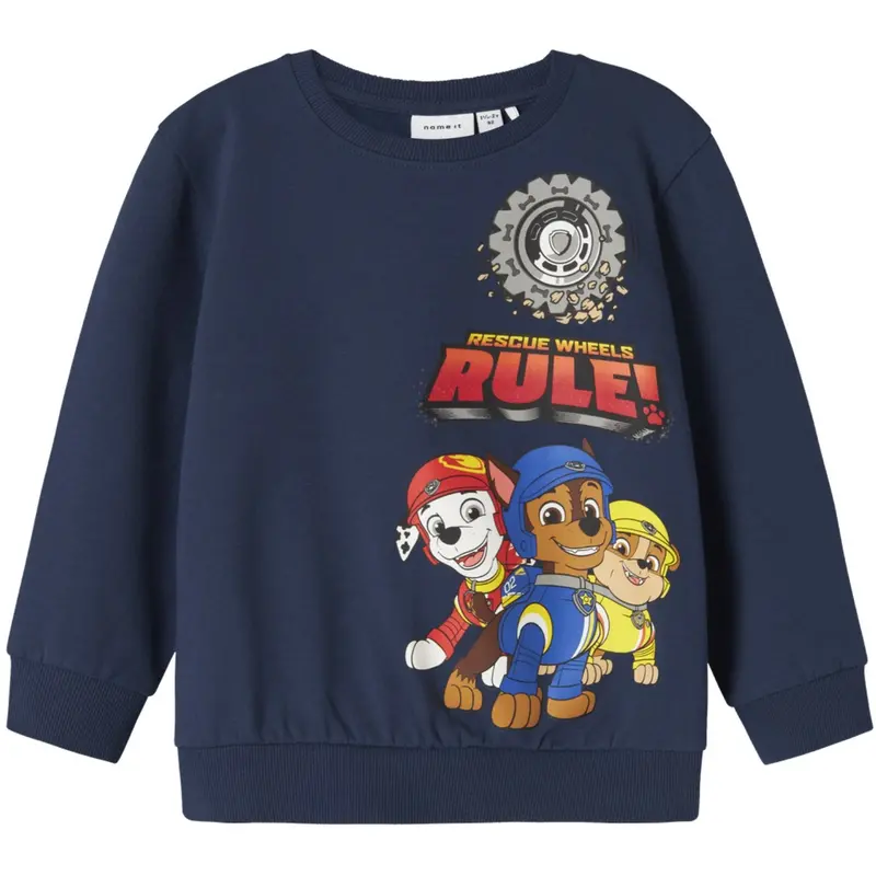 Name It Insignia Blue Nmmsteffen Paw Nreg Sweat Bru Noos Cplg 1
