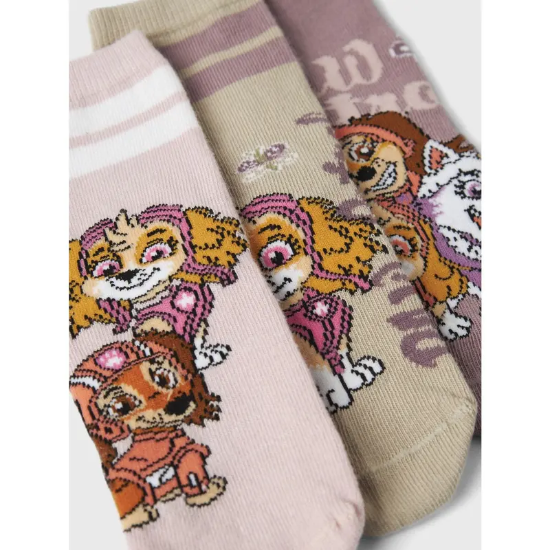 Name It Island Fossil Nmfsassa Paw 3-Pack Socks Cplg 2