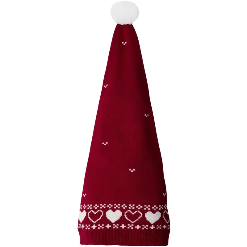 Name It Jester Red Hearts Nmnrismas Knit Hat 1