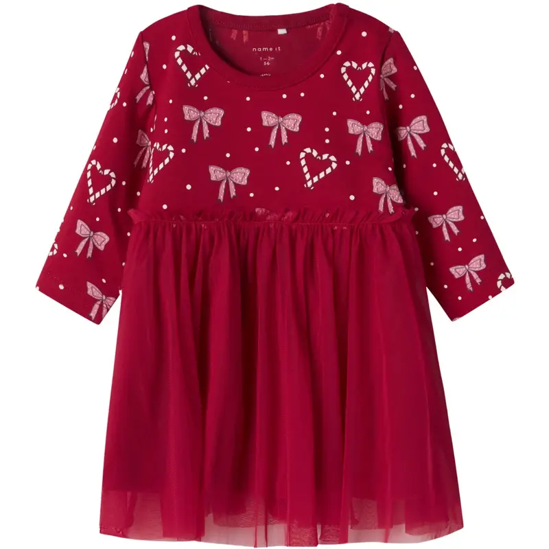 Name It Jester Red Nbfri Ls Dress 1